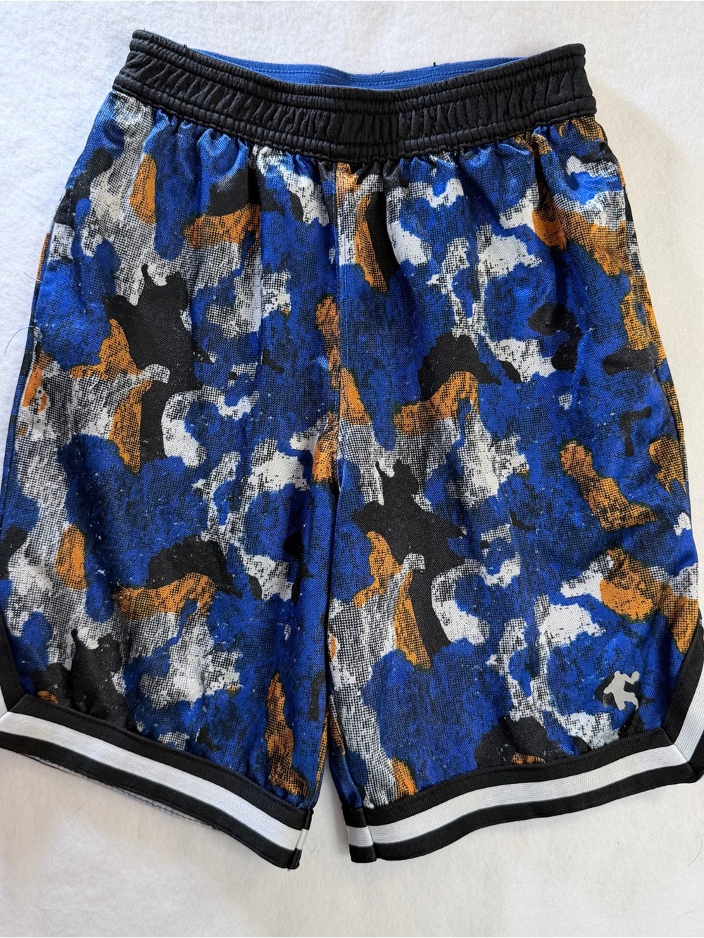 And1 Blue Black Gold Camo Athletic Shorts size M
